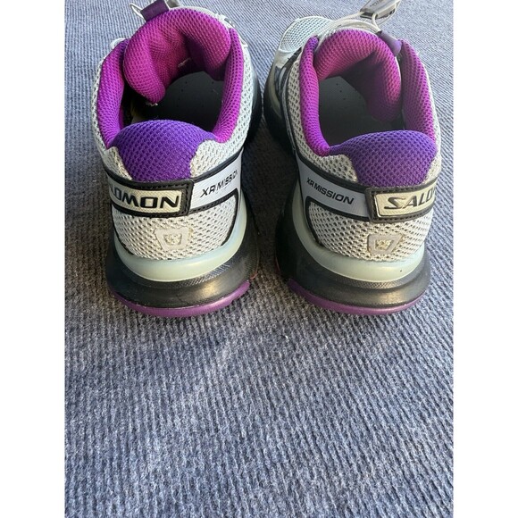 Salomon Womens XR Mission 1 327825 Gray/Purple Hiking Shoes Sneakers Size 9.5 US - Picture 4 of 11